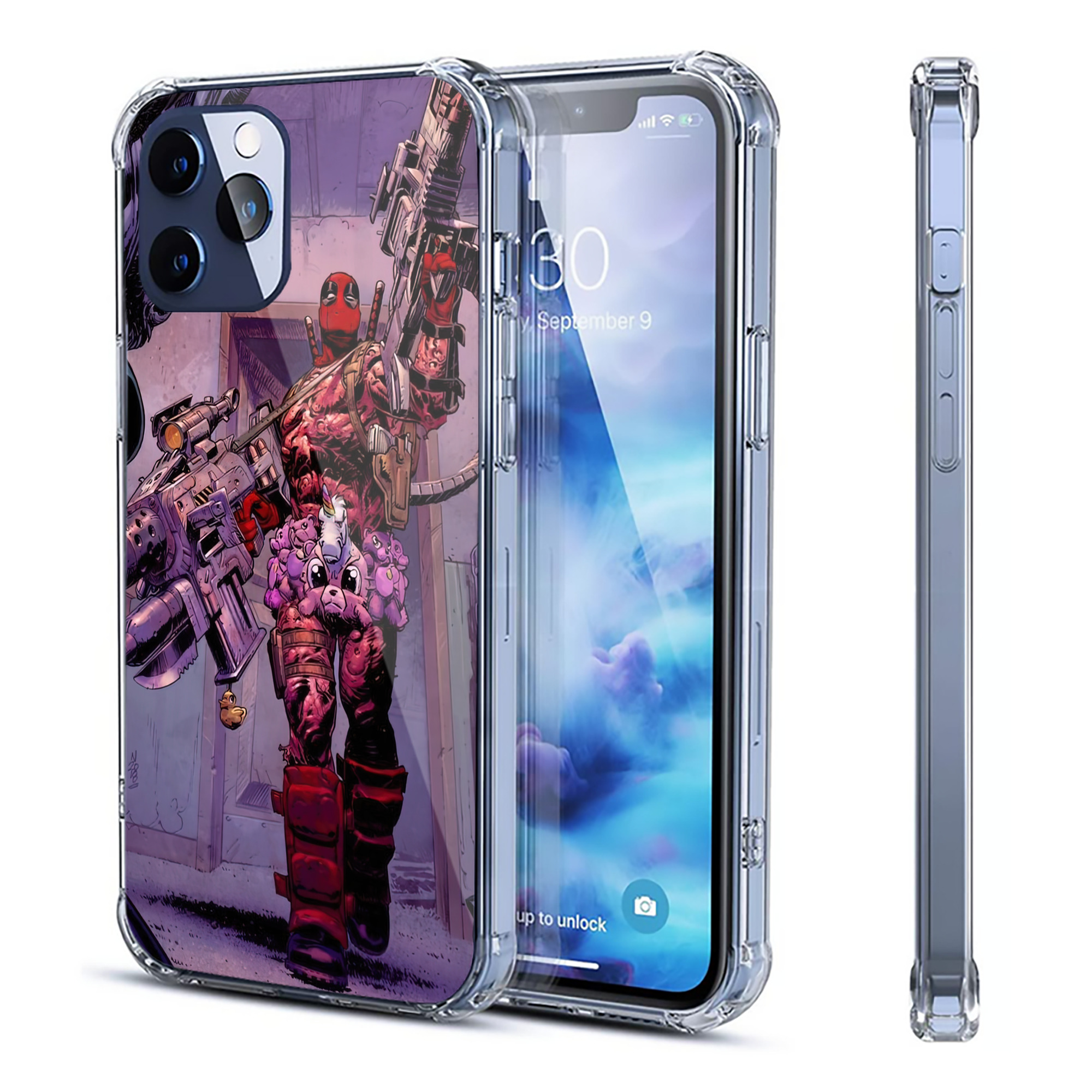 （画像用） Deadpool デッドプール 【iPhone 12シリーズ対応】透明スマホケース（クリアソフトケース）